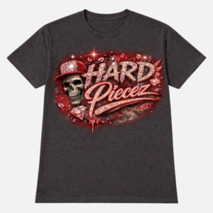 Hard Piecez Men Red Diamond Tee(Grey)