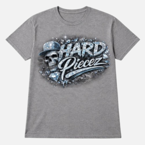 Hard Piecez Men Blue Diamond Tee(Grey)